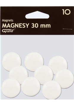 Magnes 30mm biały 10szt GRAND