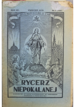 Rycerz Niepokalanej Nr 4 1933 r