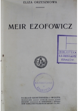 Meir Ezofowicz Tom VIII 1913 r