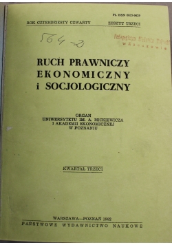 Ruch prawniczy ekonomiczny i socjologiczny kwartał 3 i 4