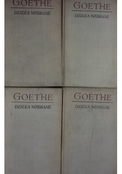 Goethe dzieła wybrane, zestaw 4 książek