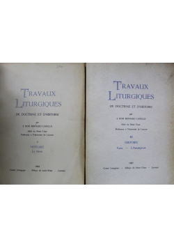 Travaux Liturgiques Tom II i III