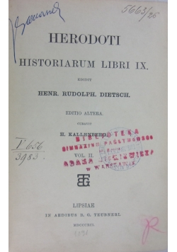 Herodoti historiarum libri IX, 1891 r.