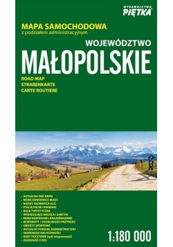 Województwo Małopolskie 1:180 000 mapa samochodowa