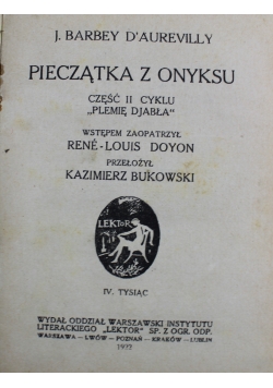 Pieczątka z Onyksu 1922 r.