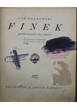 Finek opowiadanie dla dzieci 1930 r
