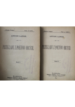Przekłady z poetów obcych 2 Części 1899 r