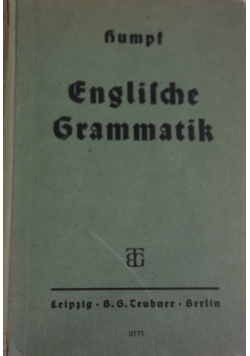 Englische Grammatik, 1937 r.