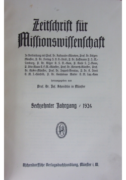 Zeitschrift für Missionswissenschaft, 1911 r.
