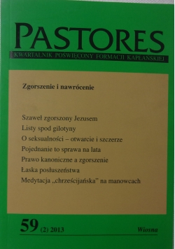 Pastores kwartalnik poświęcony formacji kapłańskiej 59