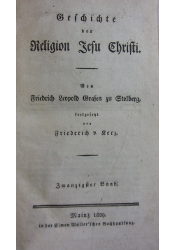 Geschichte der Religion Jesu  Christi, 1829 r.