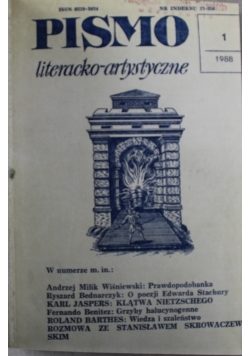 Pismo literacko - artystyczne nr 1 do 4