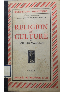 Religion et Culture 1930 r.