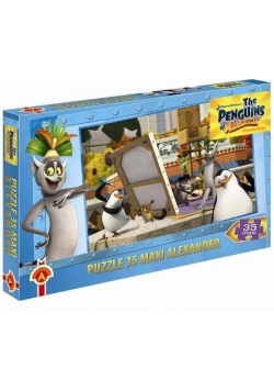 Puzzle 35 maxi Pingwiny z Madagaskaru serial ALEX