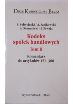 Kodeks spółek handlowych, Tom II