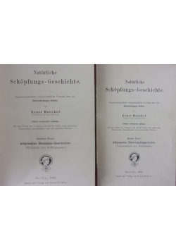 Naturliche Schopfungs-Geschichte ,1902r.,Tom I,II