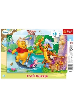 Puzzle ramkowe 15 Kubuś i Przyj. Wyprawa... TREFL