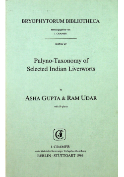 Palyno taxonomy of selected Indian liverworts