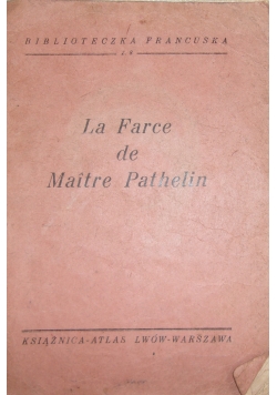 La Farce de Maitre Pathelin, 1936 r.