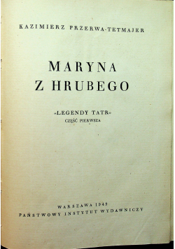 Maryna z Hrubego 1949r