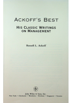 Ackoffs Best