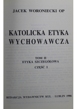 Katolicka Etyka Wychowawcza III 1