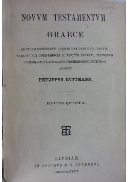 Novvm Testamentvm Graece