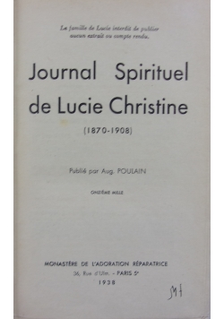 Journal spirituel, 1938 r.