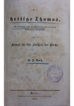 Der heilige Thomas, 1856r.
