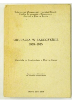 Okupacja w Sądeczyźnie 1939-1945