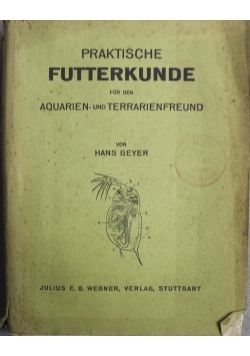 Praktische Futterkunde 1929 r