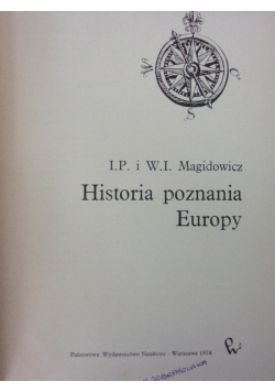 Historia poznania Europy