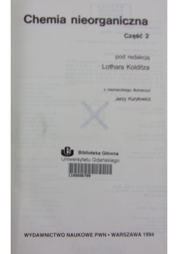 Chemia nieorganiczna część 2