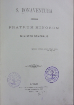 Fratrum minorum, 1874 r.