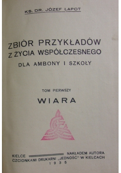 Zbiór Przykładów z życia współczesnego ,1935r.