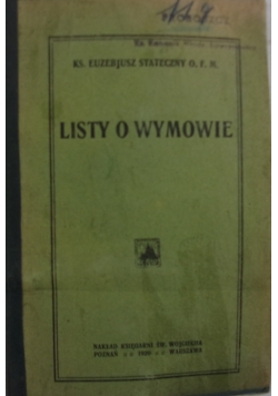 Listy o wymowie, 1920 r.