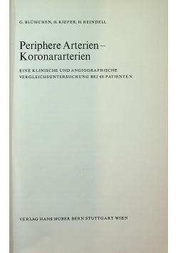 Pheriphere Artieren Koronararterien
