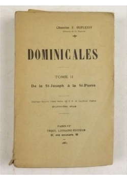 Dominicales, tome II, 1931 r.