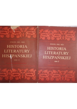 Historia literatury hiszpańskiej, zestaw 2 tomów