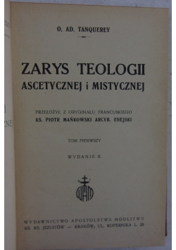 Zarys teologii ascetycznej i mistycznej, 1949r