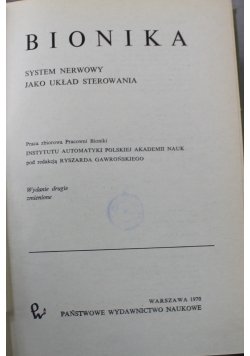 Bionika system nerwowy jako układ sterowania