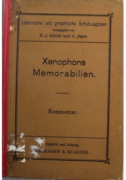 Xenophons Memorabilien Kommentar 1895 r.