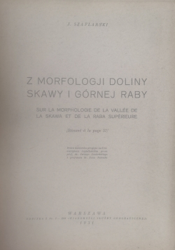 Z morfologji doliny Skawy i Górnej Raby