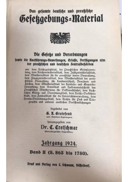 Das gesamte deutsche und preusische Gesetzgebungs-Material, 1924 r.