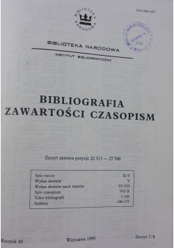 Bibliografia zawartości czasopism rocznik 46, zeszyt 7,8 i 9