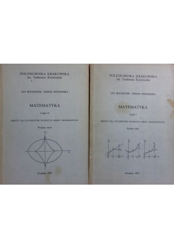 Matematyka część I , II