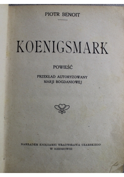 Koenigsmark 1925 r