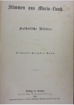 Stimmen aus Maria-Laach, 1901 r.