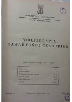 Bibliografia zawartości czasopism rocznik 32, zeszyt od 4 do 6