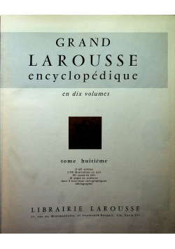 Grand Larousse Encyclopedique Tome 8